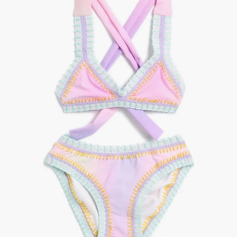 PQ Swim Kids Bikini - Pink and Blue - Picture 2 of 3